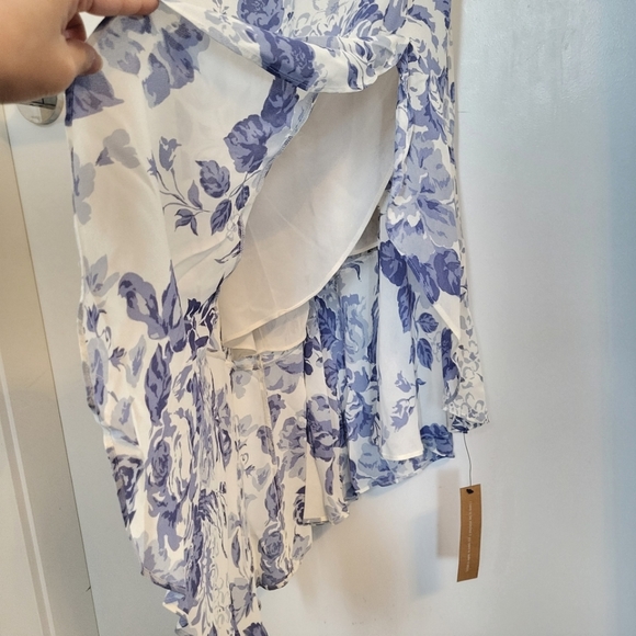 Reformation Liana Asymmetric Ruffled Floral-print Dress - Picture 14 of 16